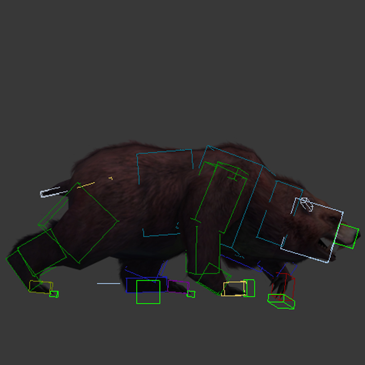 (Animal-0011) -3D-Canavar Ayı Yürüyüşü